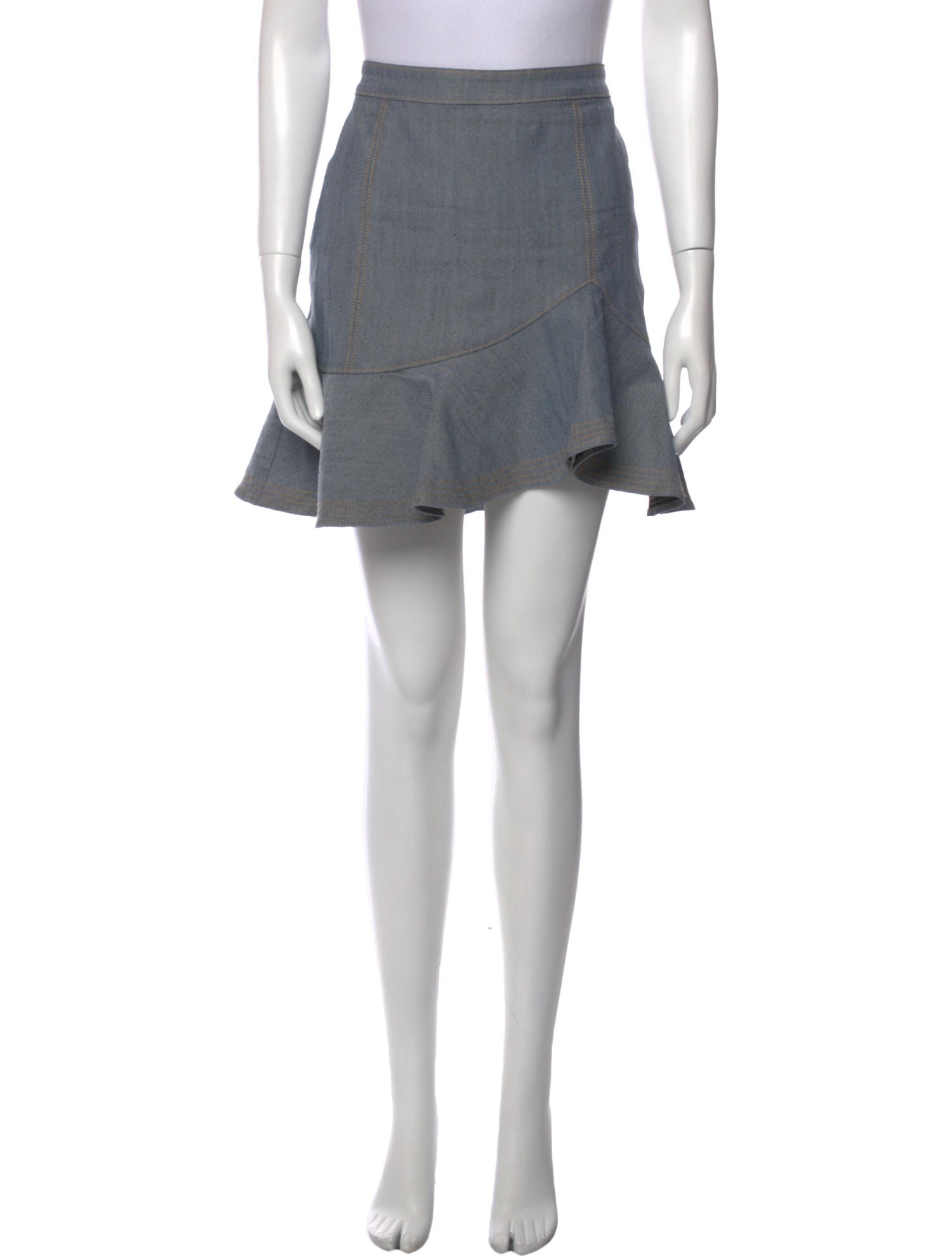 Cinq à Sept Raw-Edge Trim Mini Skirt