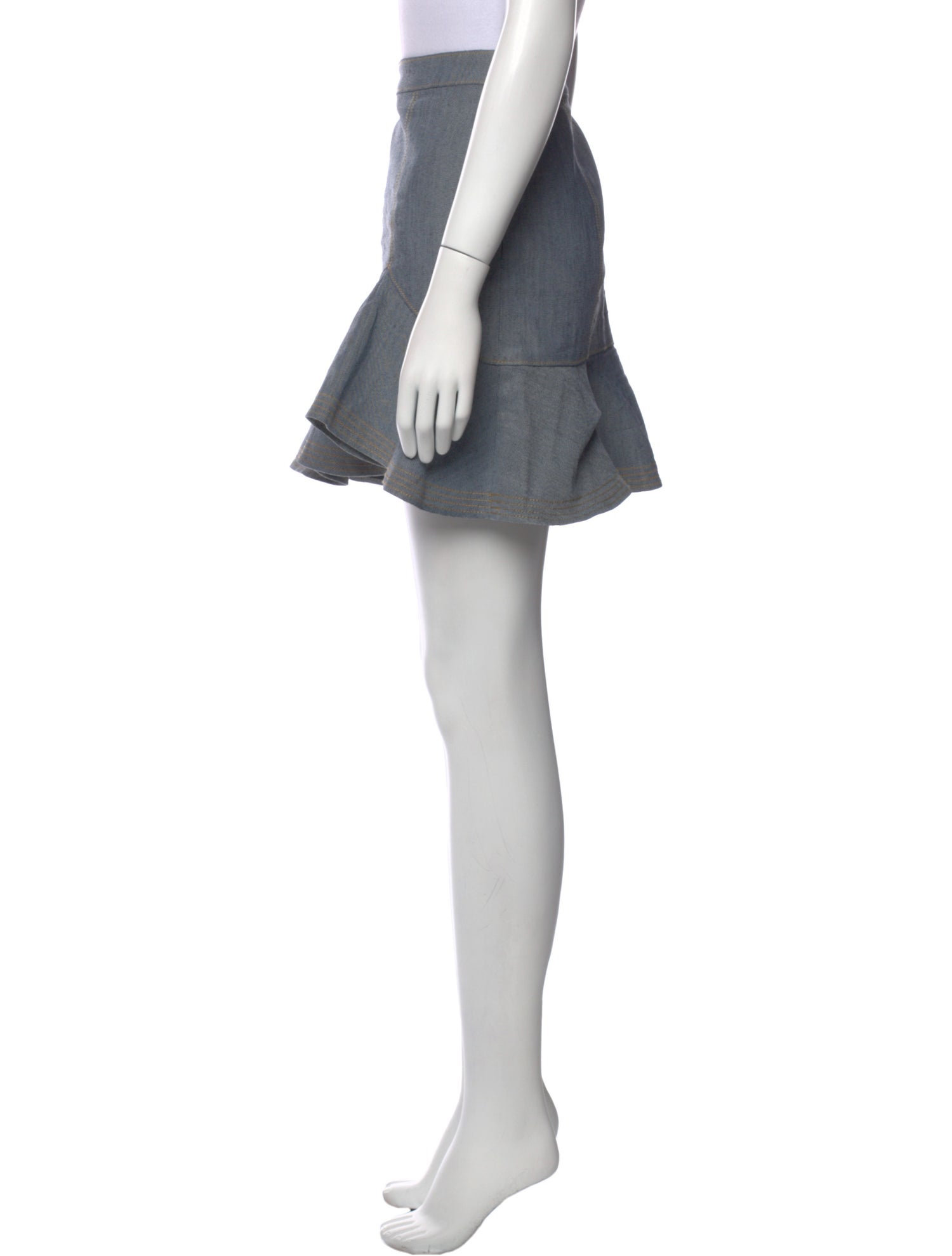 Cinq à Sept Raw-Edge Trim Mini Skirt