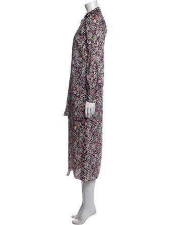 Cinq à Sept Floral Print Long Dress