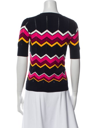 Cinq à Sept Striped Crew Neck Top