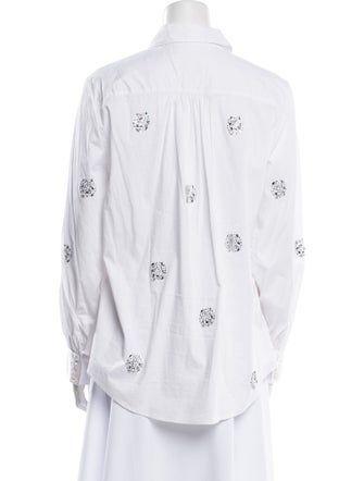 Cinq à Sept Long Sleeve Button-Up Top