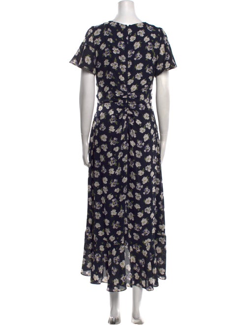 Cinq à Sept Floral Print Midi Length Dress