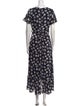Cinq à Sept Floral Print Midi Length Dress