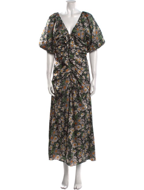 Cinq à Sept Floral Print Long Dress