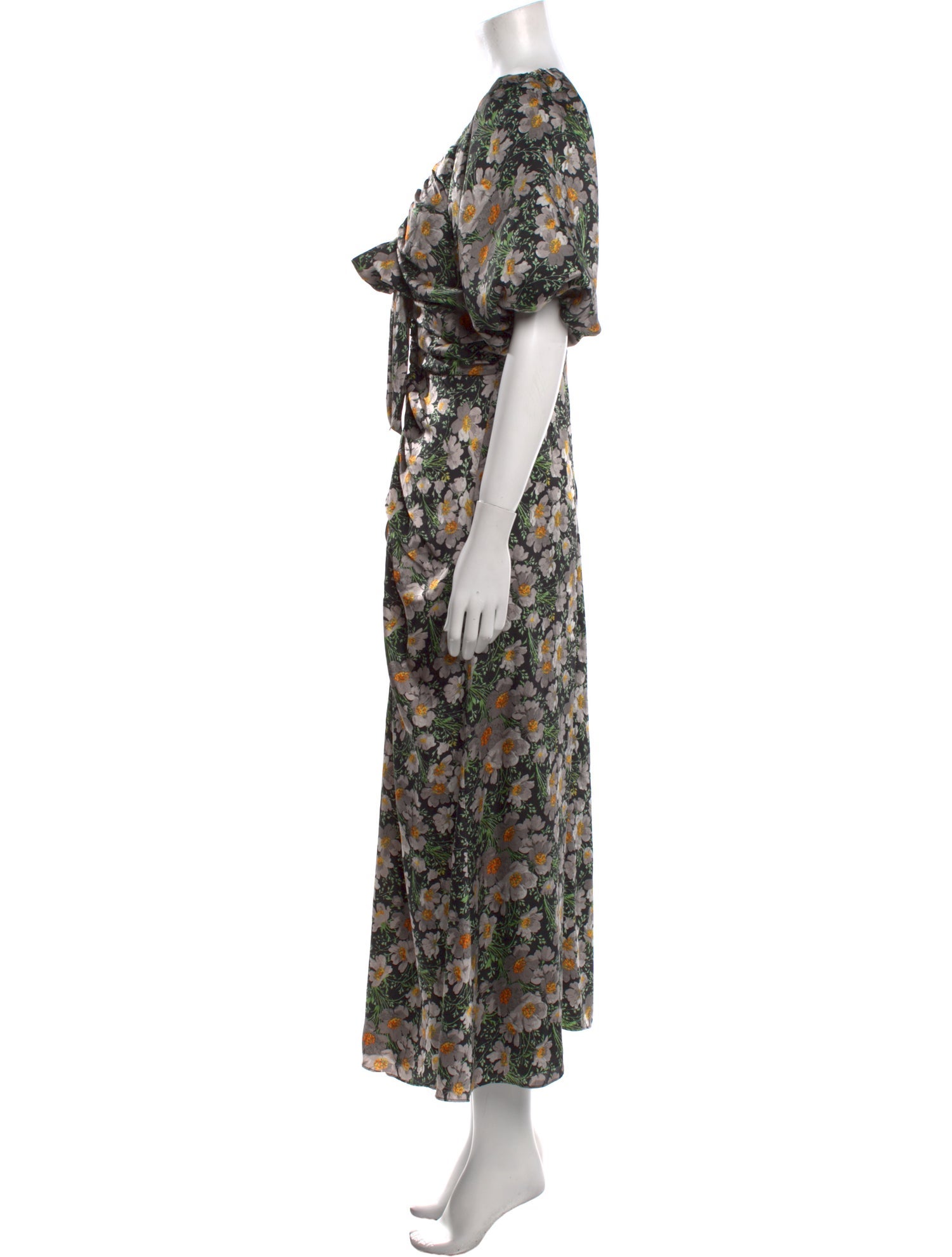 Cinq à Sept Floral Print Long Dress