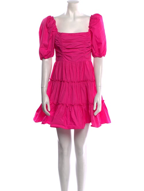 Cinq à Sept Square Neckline Mini Dress