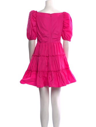 Cinq à Sept Square Neckline Mini Dress