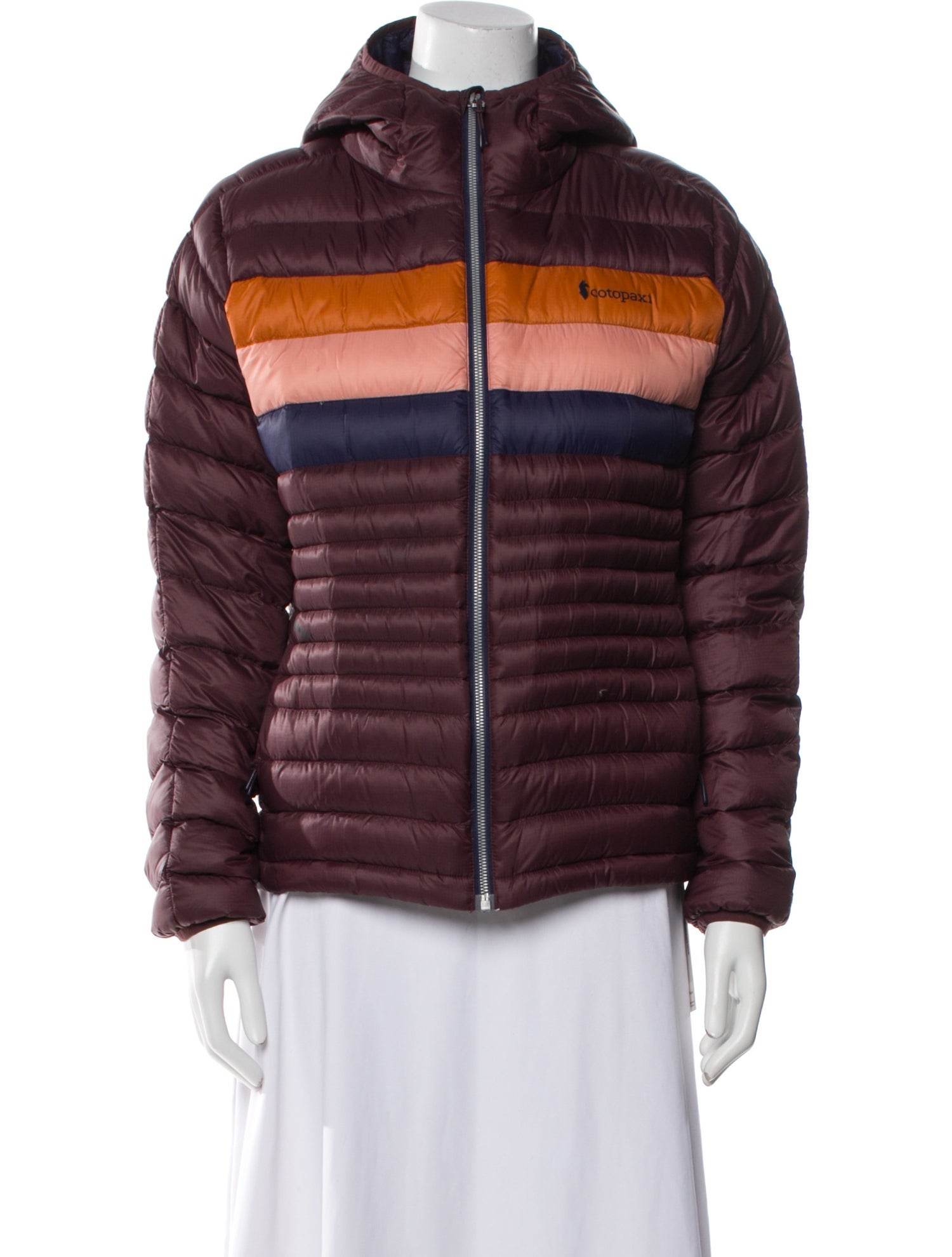 Cotopaxi Nylon Striped Faux Fur Jacket