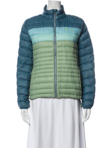 Pre-owned Cotopaxi Nylon Colorblock Pattern Puffer Jacket In Blue