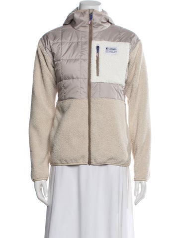 Pre-owned Cotopaxi Colorblock Pattern Faux Fur Jacket In Neutral