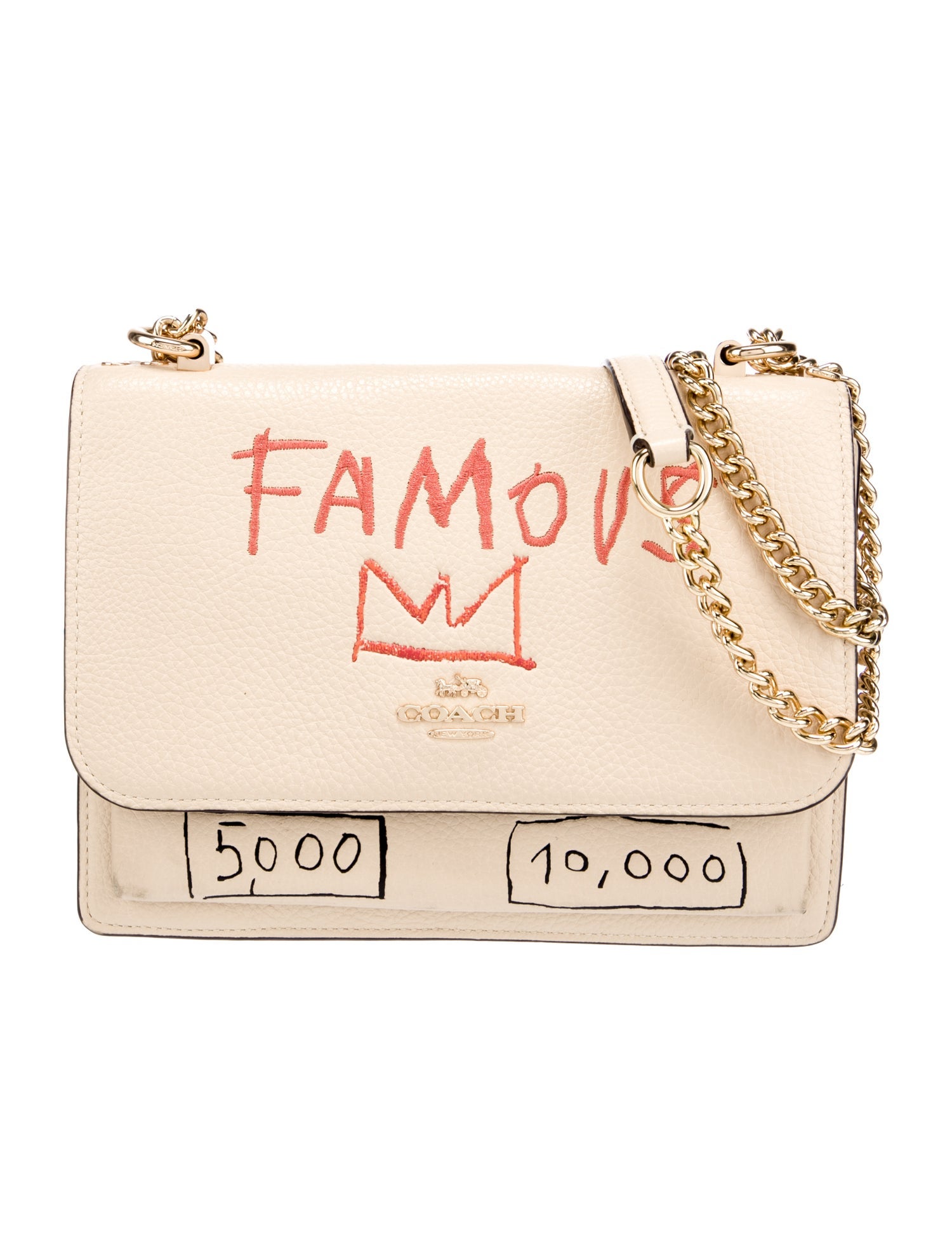 Coach x JeanMichel Basquiat Leather Crossbody Neutrals Crossbody