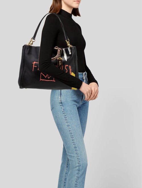 Coach x Jean-Michel Basquiat Leather Shoulder Bag