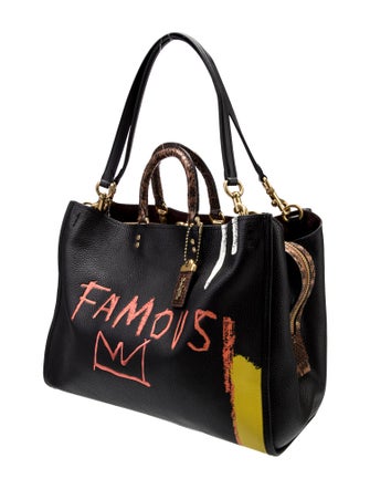 Coach x Jean-Michel Basquiat Leather Shoulder Bag