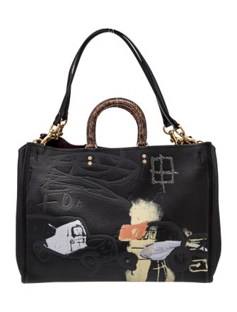 Coach x Jean-Michel Basquiat Leather Shoulder Bag