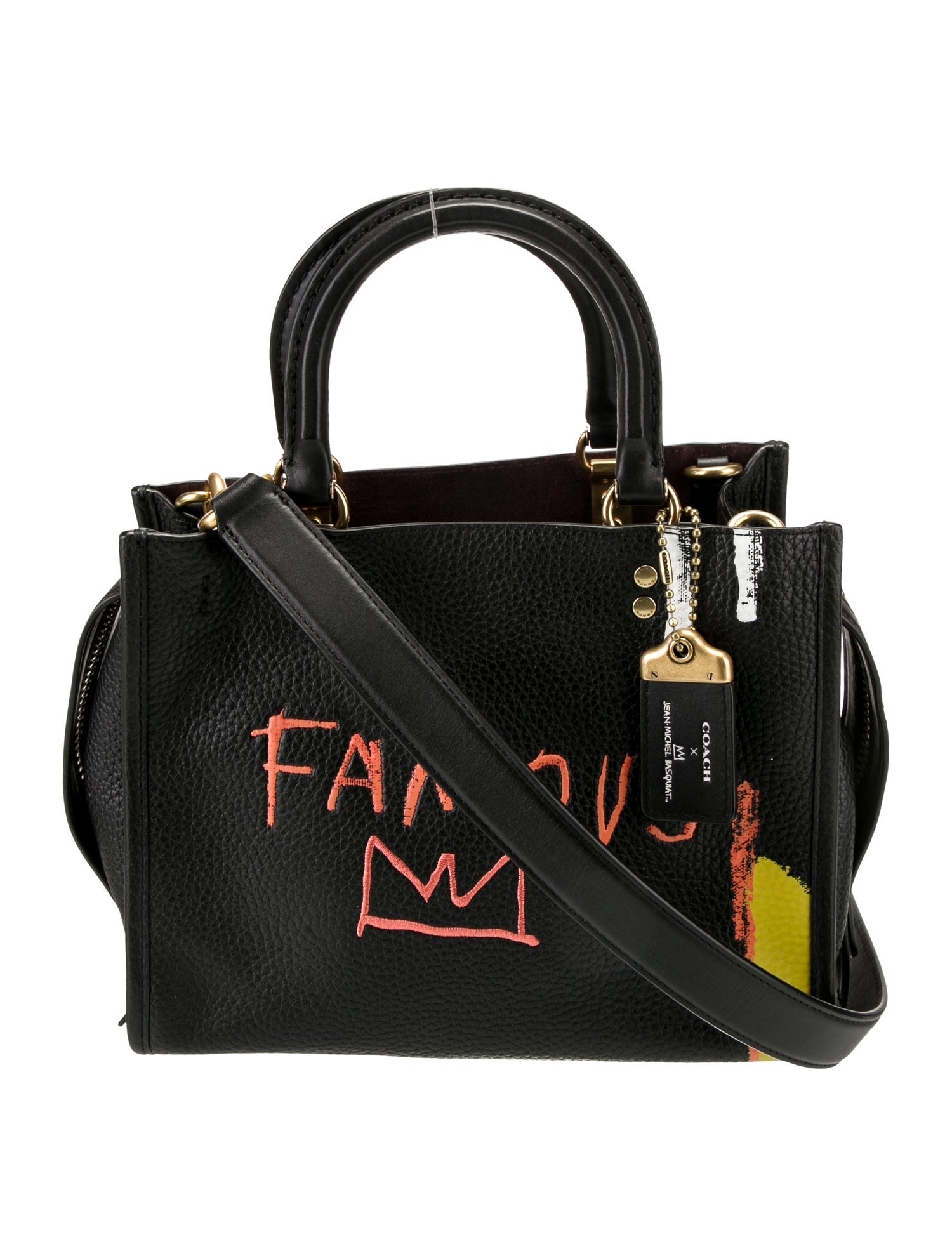 Coach x Jean-Michel Basquiat Leather Shoulder Bag