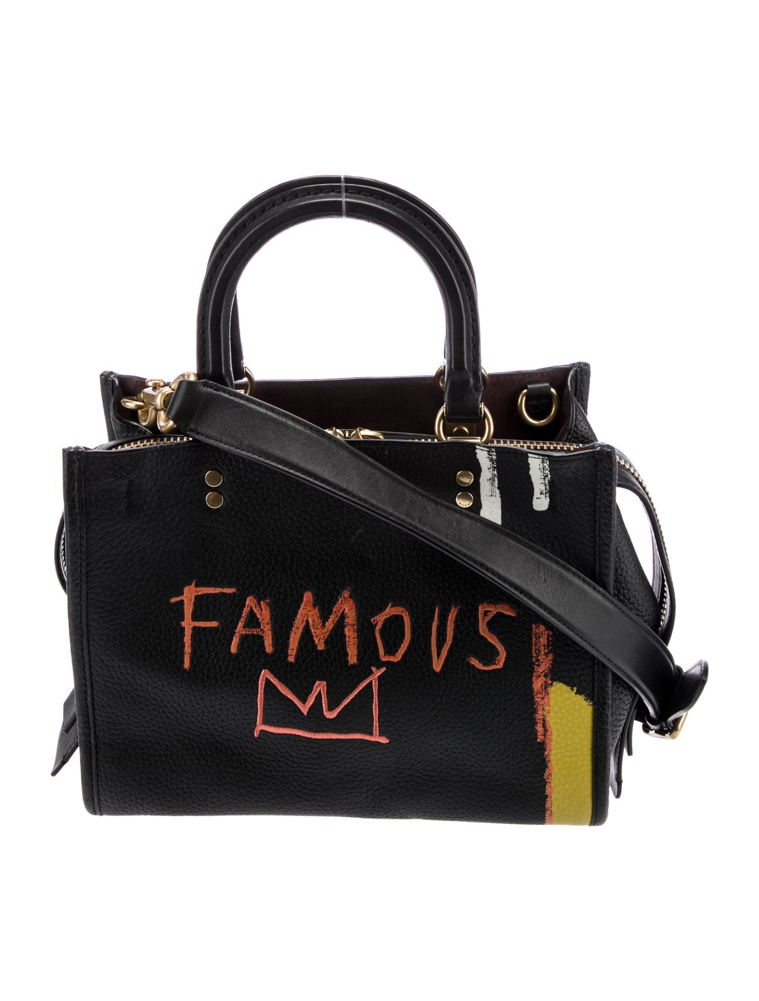 Coach x Jean-Michel Basquiat Leather Shoulder Bag
