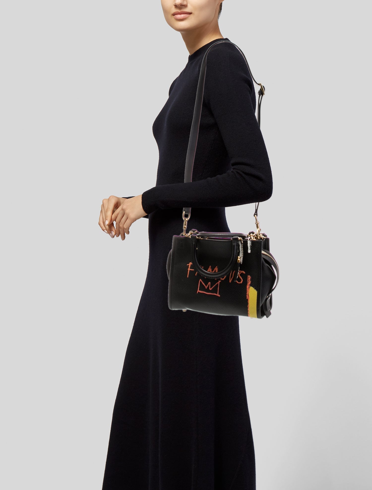 Coach x Jean-Michel Basquiat Leather Top Handle Bag