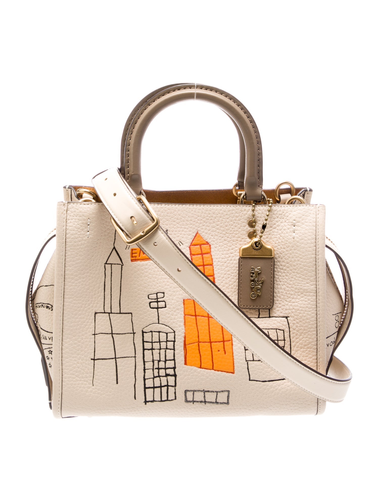 Coach x Jean-Michel Basquiat Leather Top Handle Bag