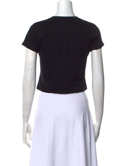 Clara Colette Miramon Graphic Print Crew Neck Crop Top