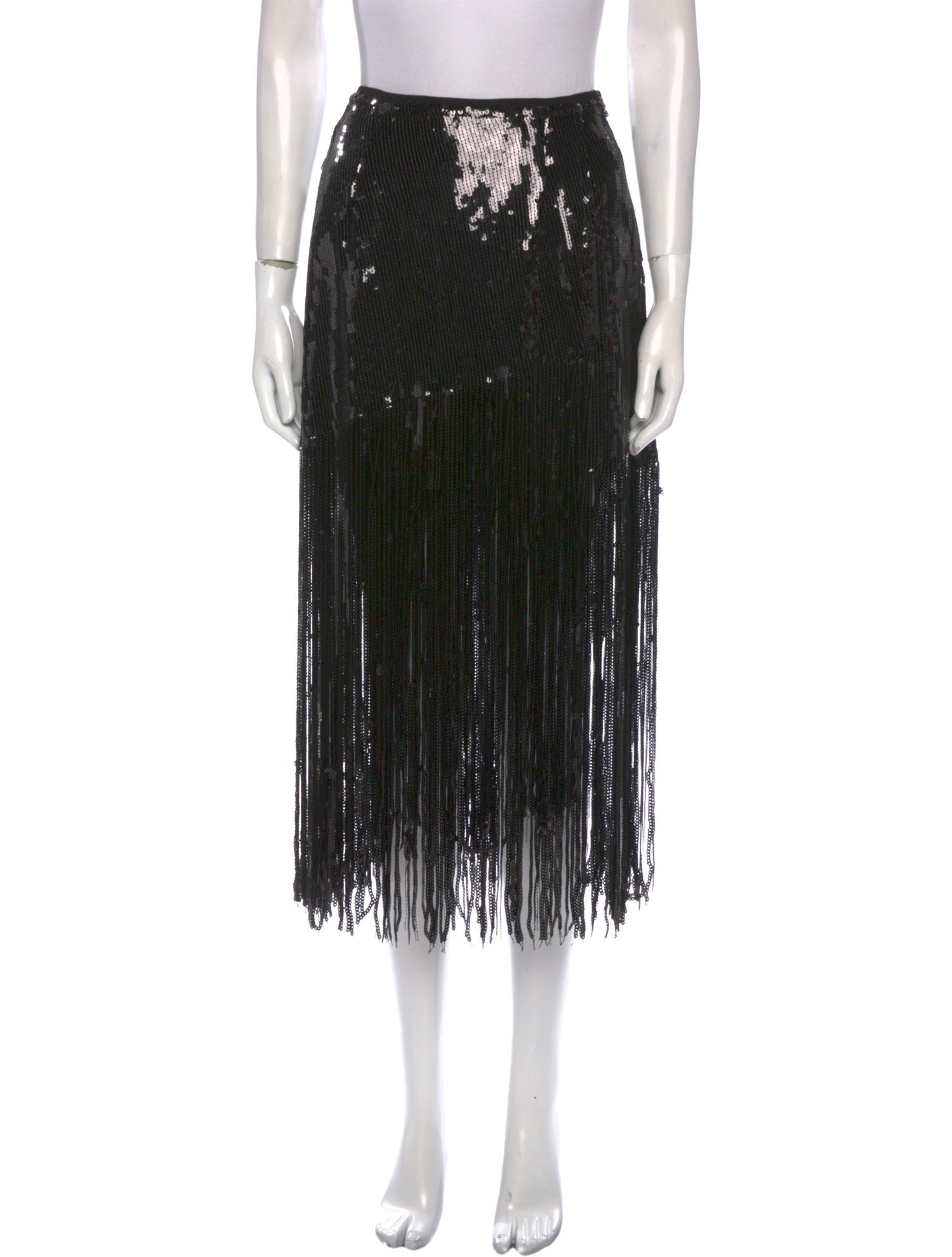 Chloé Kristyn Fringe Trim Accent Knee-Length Skirt w/ Tags