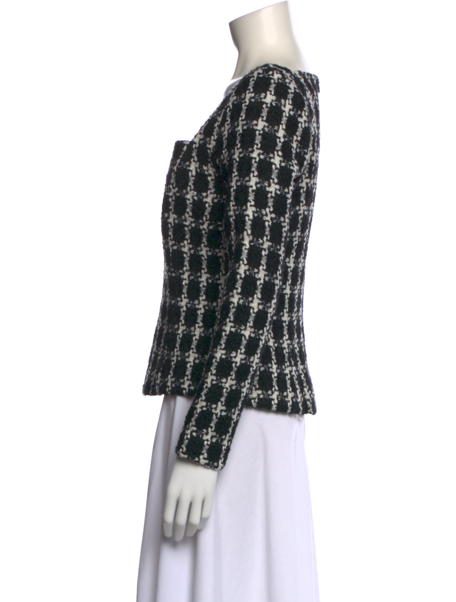 Chloé Kristyn Plaid Print Square Neckline Top