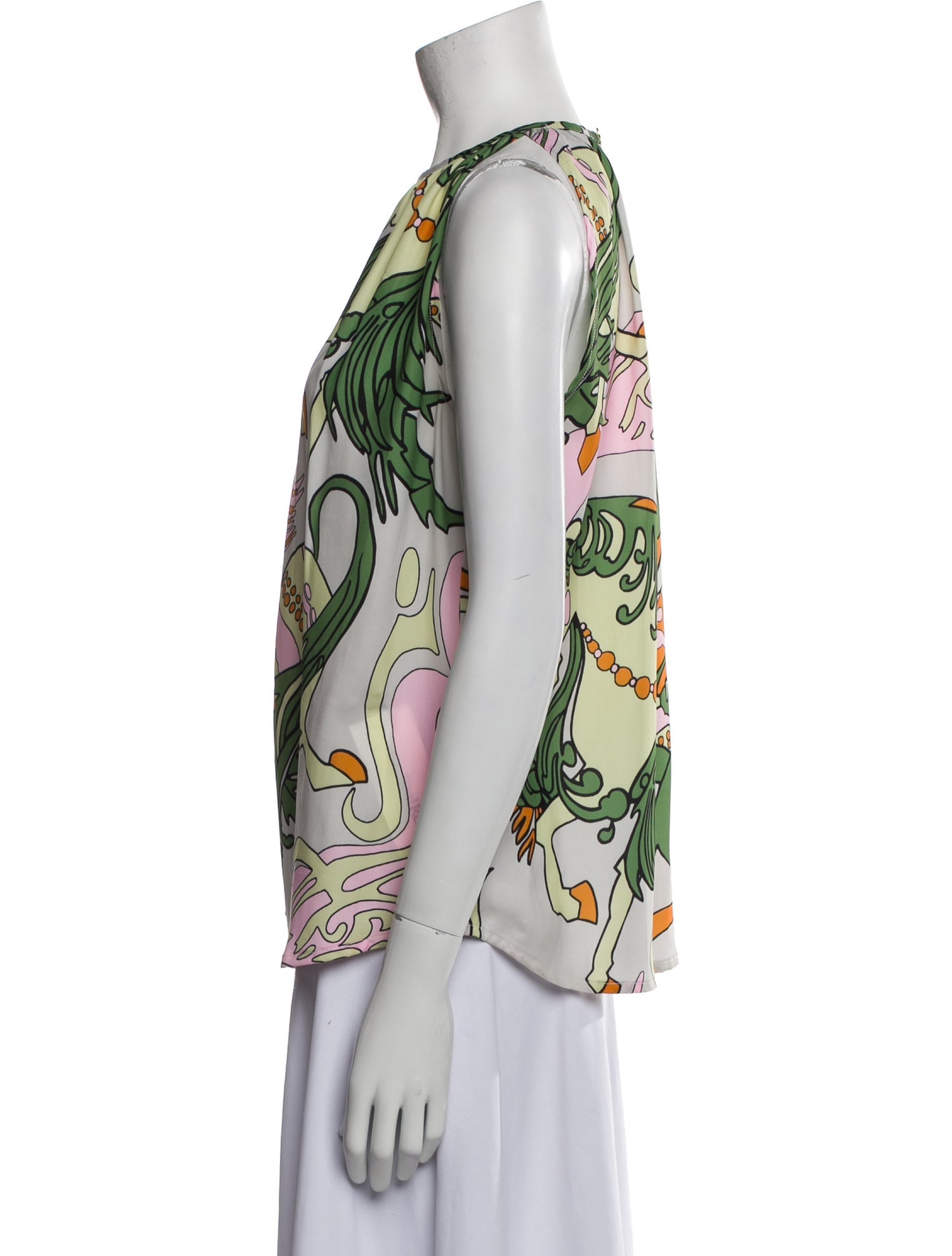 Ck Bradley Printed Crew Neck Blouse