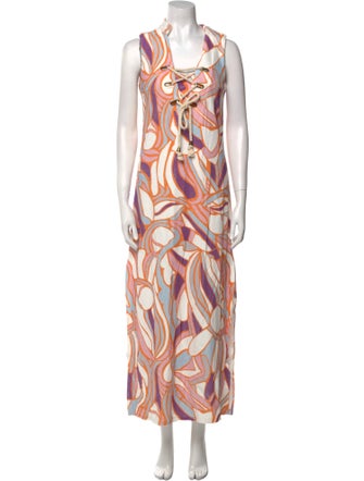Ck Bradley Printed Long Dress
