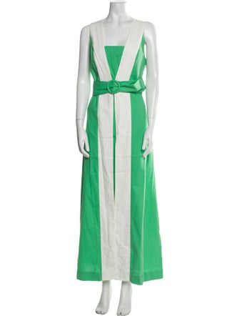 Ck Bradley Colorblock Pattern Long Dress