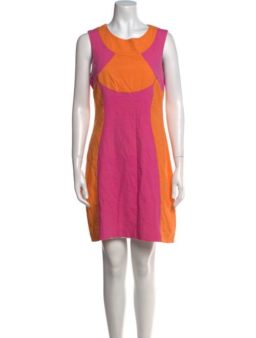 Ck Bradley Colorblock Pattern Mini Dress