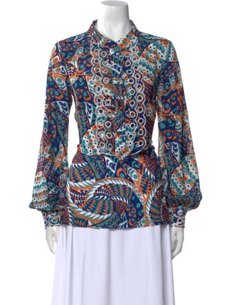 Ck Bradley Printed Long Sleeve Blouse