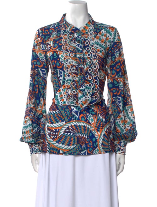 Ck Bradley Printed Long Sleeve Blouse