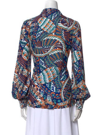 Ck Bradley Printed Long Sleeve Blouse