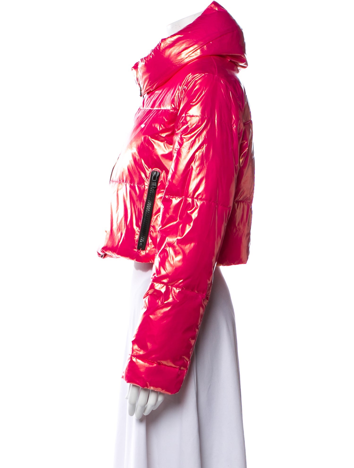 Canadian Nylon Floral Print Biker Jacket