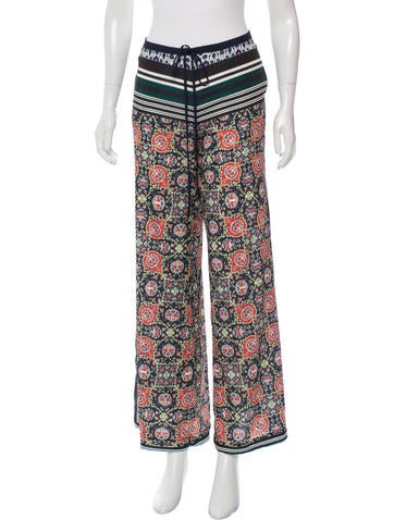 Clover Canyon Printed Wide-Leg Pants