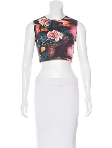 Clover Canyon Cropped Floral Print Top w/ Tags