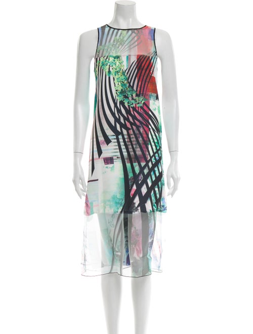 Clover Canyon Printed Mini Dress Green