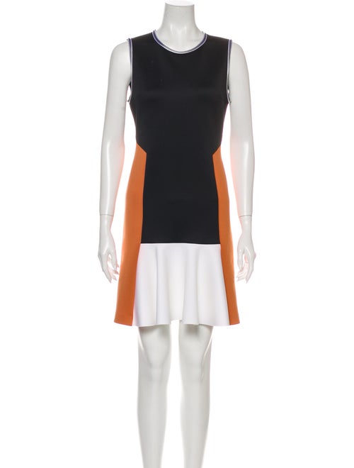 Clover Canyon Colorblock Pattern Mini Dress Black