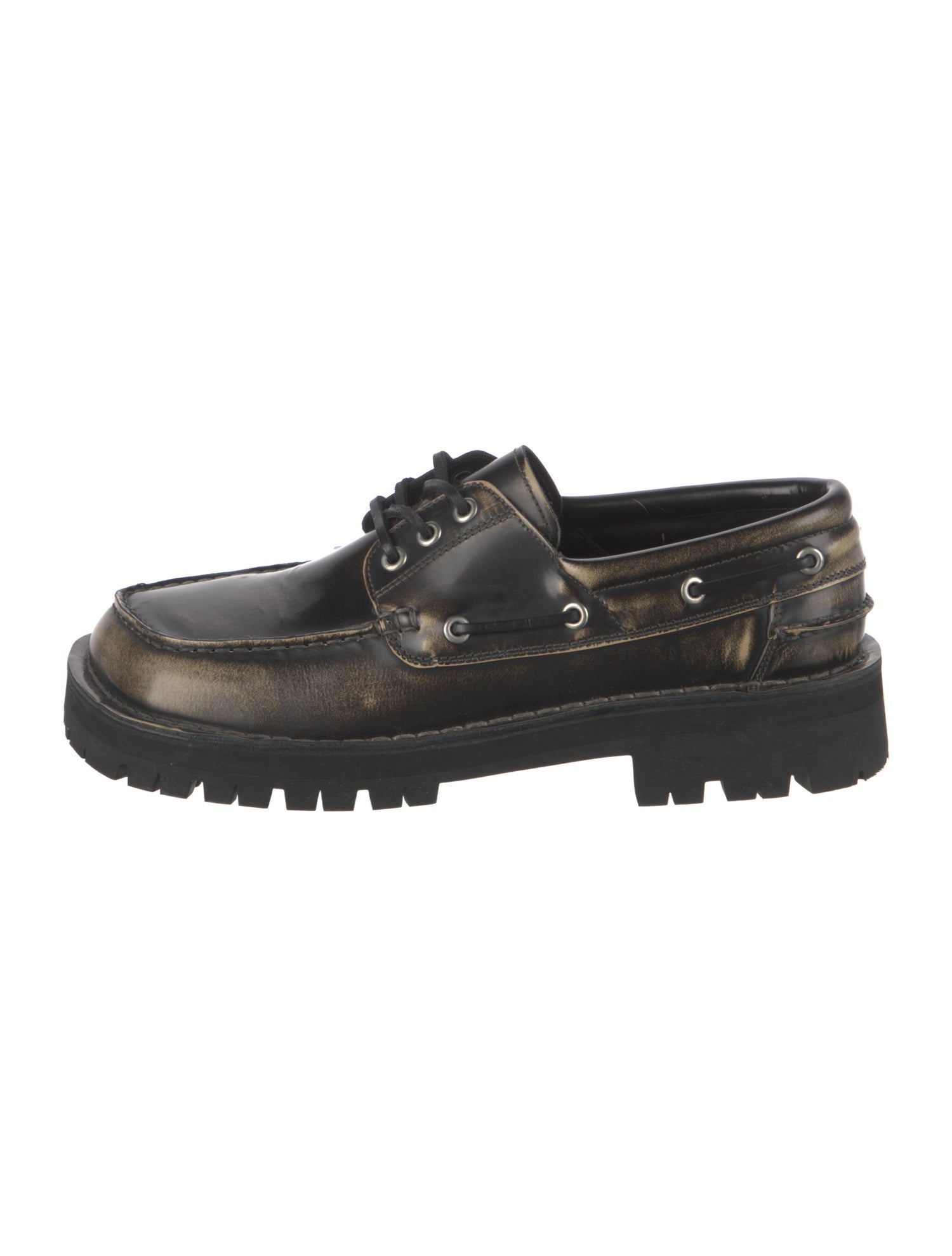 CamperLab Leather Embroidered Accent Oxfords