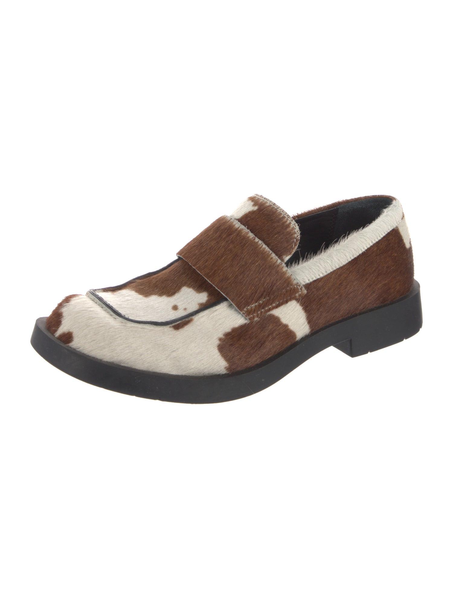 CamperLab Ponyhair Colorblock Pattern Loafers