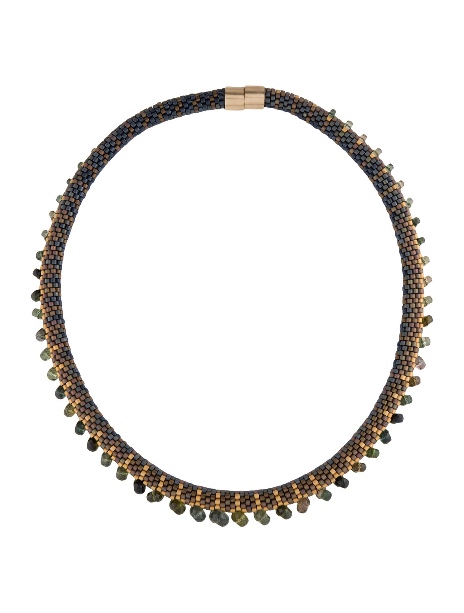Claire Kahn 14K Beaded Tourmaline Necklace