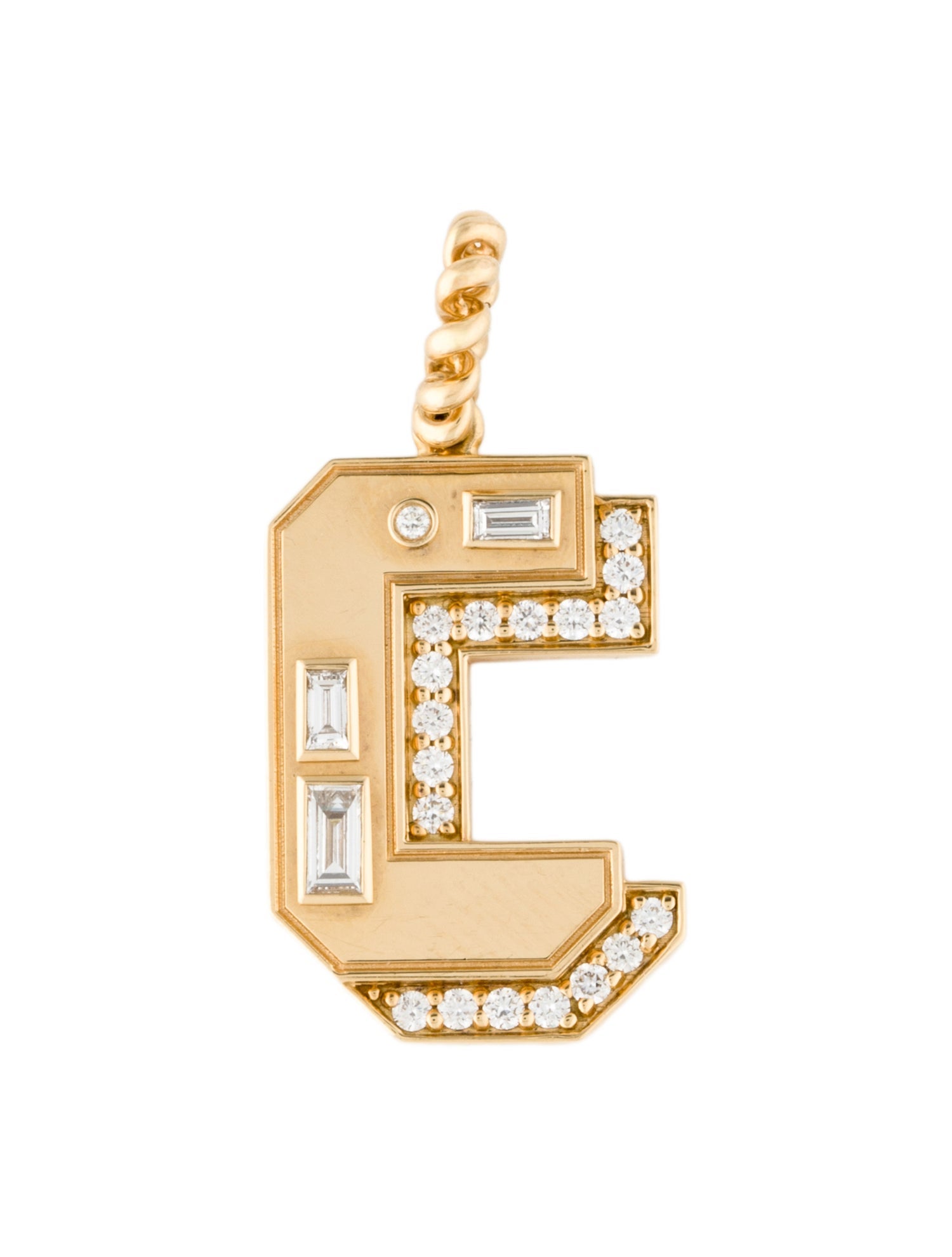 Boochier 18K Diamond Initial 'C' Jumbo Pendant