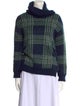 Claudie Pierlot Plaid Print Turtleneck Sweater