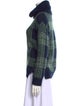 Claudie Pierlot Plaid Print Turtleneck Sweater