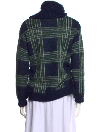 Claudie Pierlot Plaid Print Turtleneck Sweater