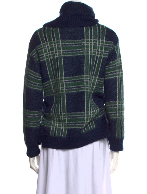 Claudie Pierlot Plaid Print Turtleneck Sweater