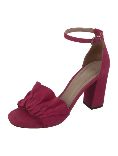 Claudie Pierlot Suede Ruffle Embellishment Sandals