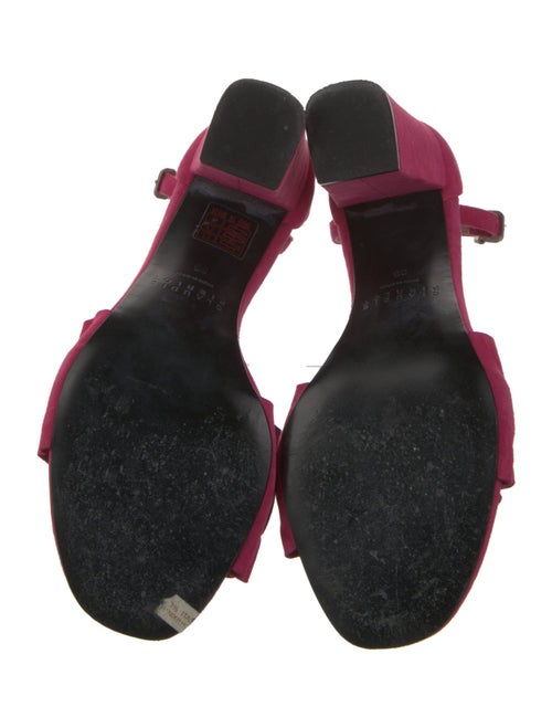 Claudie Pierlot Suede Ruffle Embellishment Sandals