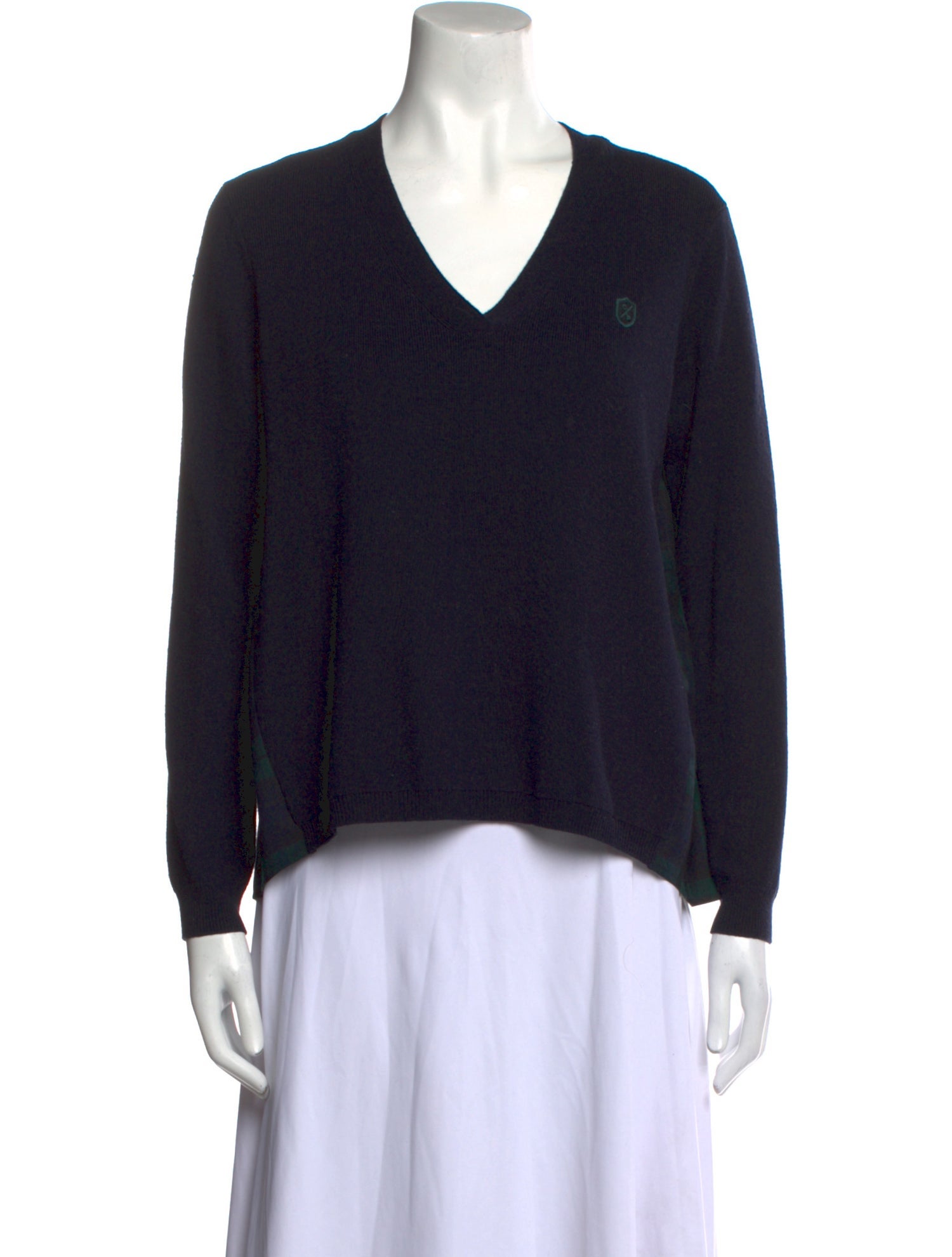 Claudie Pierlot Merino Wool V-Neck Sweatshirt