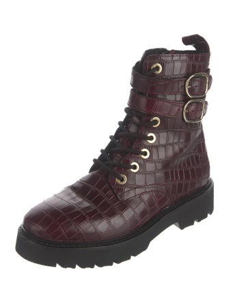 Claudie Pierlot Leather Combat Boots