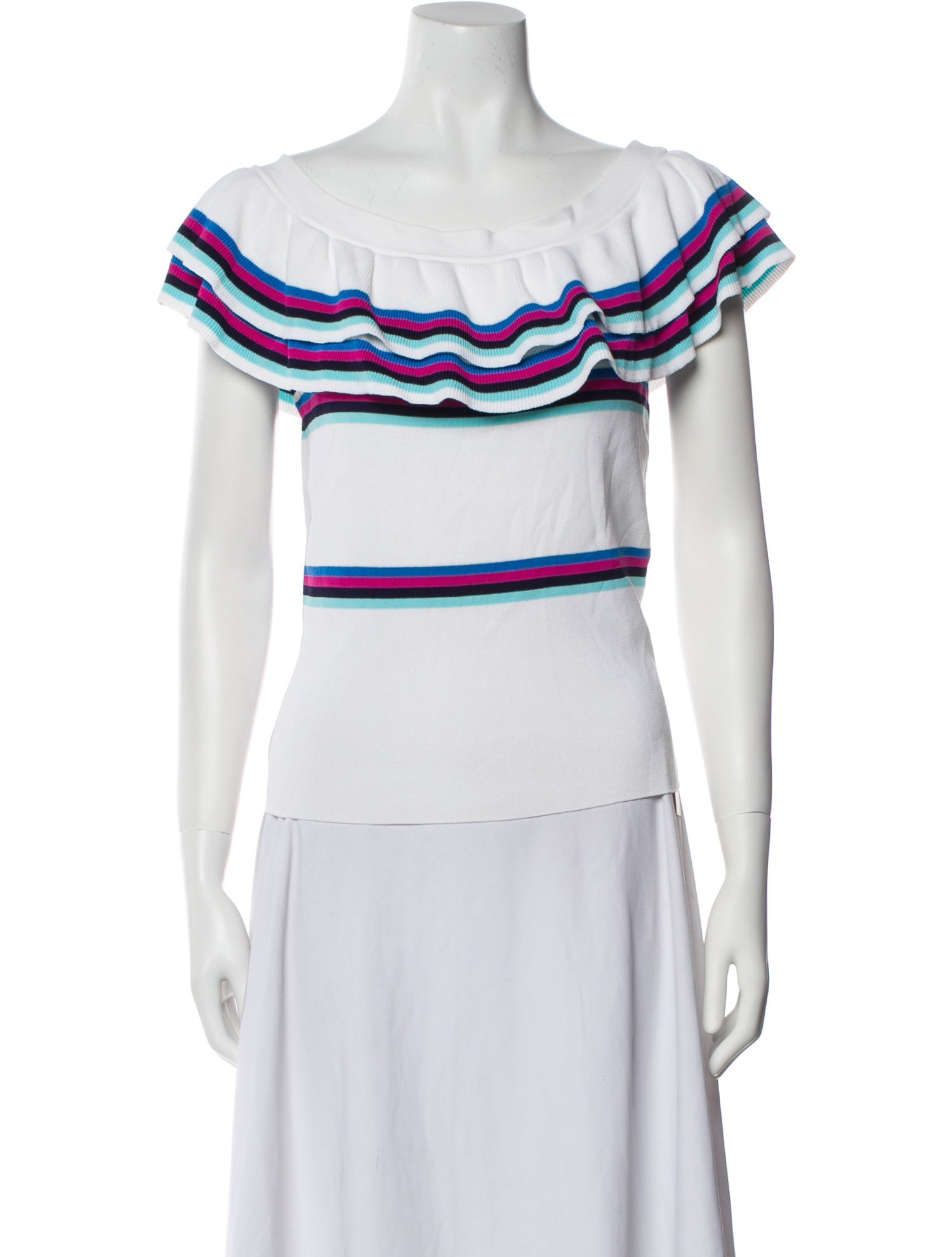 Claudie Pierlot Striped Cowl Neck Top